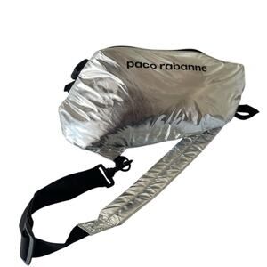 Paco Rabanne Silver Belt Bag Sleek Modern Design